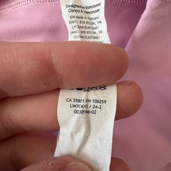 Lululemon Athletic Align High Rise Lined Shorts 6” Vitapink Women’s Size 6 - Picture 9 of 9